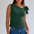 thumbnail image 2 of Timegard Womens Tank Tops Sleeveless Knot Strap Solid Color Comfy Slim Casual Cropped Tee Blouse Summer, 2 of 7