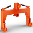 thumbnail image 1 of EDTara Capacité de Levage de 3000 Lb Tracteur Attelage Rapide 3 Points Attelage Rapide pour Tracteurs de Catégorie 1 et 2, Accessoires entre Bras Inférieurs Attelage Rapide avec 2 Récepteurs, Orange, 1 of 7