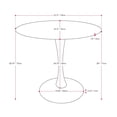 thumbnail image 3 of Ivo Round 27.5" Pedestal Bistro Table, 3 of 5