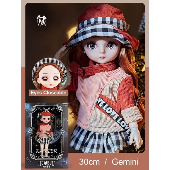 12 Constellation Dolls BJD 10 Inch Plush Doll Waldorf Handmade Children's Retro Mini Thumb Toy Baby's Gift Girl's Good Partner Gemini