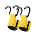 thumbnail image 2 of Lipstore Fitness Weight Lifting Hook Padded Wrist Straps for Powerlifting Shrugs Rows Yellow, 2 of 8