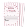 thumbnail image 1 of Inkdotpot 30Gender Neutral Baby Shower Invitation Cards Stripe Fill In Blank Invites, 1 of 1
