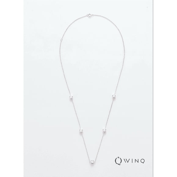 WINQ Collier Serti à Positions Multiples Diamant de Laboratoire Or 14 K