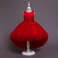 thumbnail image 2 of FhsagQ Robes Filles Robes de Noël Taille 8 Enfants Tout-Petits Bébés Filles Printemps Été Imprimé à Volants Sans Manches Décorations de Fête Robe Princesse Robes de Noël pour Filles 12-14 Ans Rouge 5-6 Ans, 2 of 4