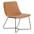 thumbnail image 1 of Chaise d'Appoint Grayson en Simili Cuir Caramel Sable avec Base Noire, 1 of 8