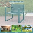 thumbnail image 3 of Costway Ensemble de 2 Chaises de Patio Fauteuils d'Extérieur en Plastique Résistants aux Intempéries Bleu, 3 of 9