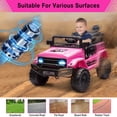 thumbnail image 4 of AKDSteel 12v Two-Seater Kids Electric Ride On Truck With Parent Remote, Suspension System, Led Lights, And Music Player, Battery Powered Car For Boys And Girls, 4 of 7