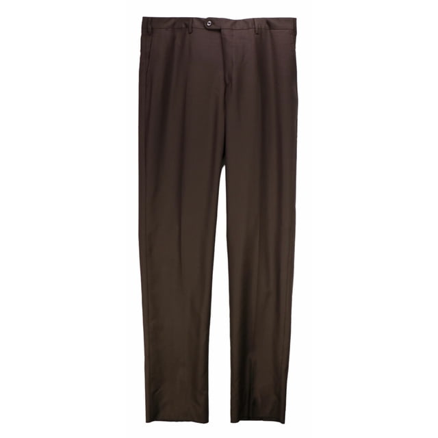 Vigano Men's Brown Wool Dress Pant - 44 Inches