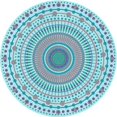 thumbnail image 1 of Ahgly Company Machine Washable Indoor Square Transitional Blue Koi Blue Area Rugs, 3' Square, 1 of 7