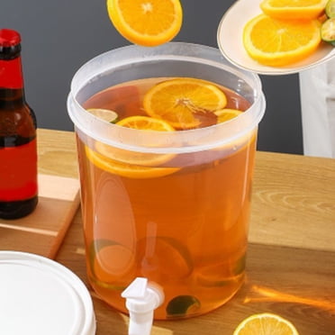 Vadktai Distributeur de Boissons pour Réfrigérateur, Pichet Distributeur d'Eau en Plastique avec Robinet pour Boisson Glacée de Fête au Réfrigérateur