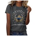thumbnail image 1 of WEAIXIMIUNG T-Shirts Drôles Humour Adulte T-Shirt d'Été Décontracté pour Femme Imprimé à Manches Courtes Col Rond, 1 of 4
