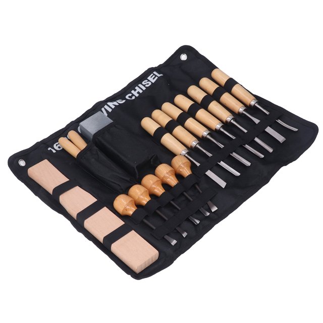 Carving Chisel, Corrosion Proof High Hardness 16 Pcs Carving Tool For Woodworking