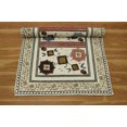thumbnail image 4 of Casavani Handmade Cotton Area Rug Bohemian Beige Hallway Stair Runner Rug 4x10 feet, 4 of 5