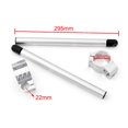 thumbnail image 1 of Universal Motoycycle Clip-On Handlebars For HONDA CBR250R CBR600F 37mm Silver, 1 of 2