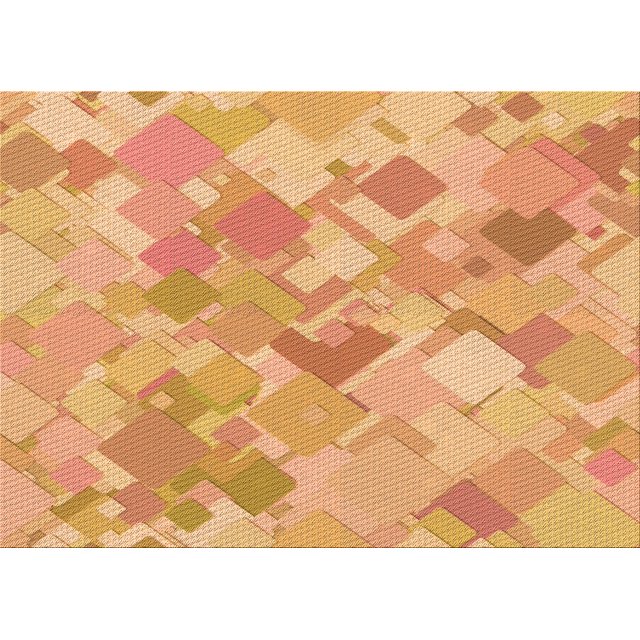 Ahgly Tapis Rectangulaire Lavable en Machine Intérieur Transitionnel Jaune Orange, 7 Pieds x 9 Pieds