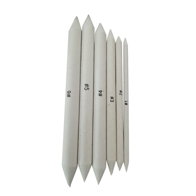 6pcs Art Paper Tortillon Blending Stump for Art Sketch Pastel Drawing Tool Pen