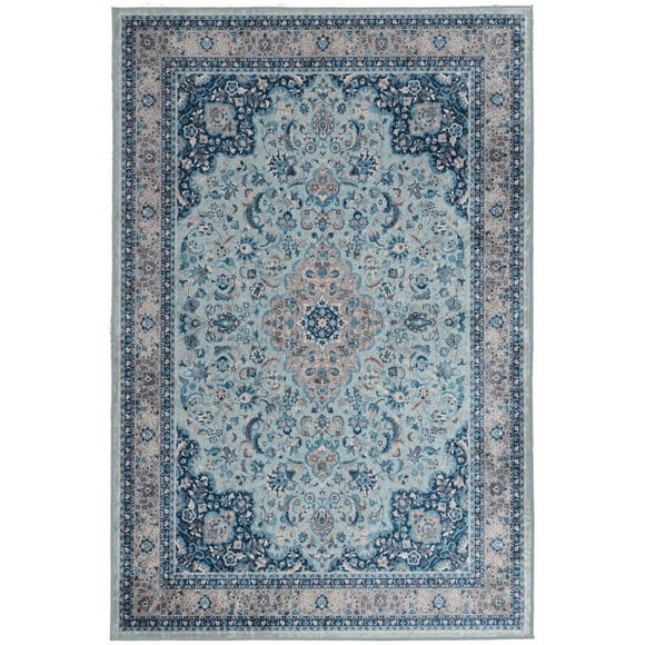 Tapis Emerald Aerin noir & ivoire de 5 pi x 7 pi