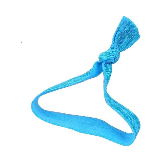 ziyahi Hair Ring Seamless High Elasticity Knotted Adjustable Ponytail Holder Colorful Hairs Rope Scrunchies Accessories Multi Color Sky Blue