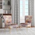 thumbnail image 2 of Designart « Pink Chrysanthemums love expression II » Fauteuil d'Appoint Rembourré à Motif Floral Rose - Fauteuil Traditionnel avec Accoudoirs pour Salon, 2 of 7