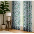 thumbnail image 4 of Vargottam 84 Inch Rod Pocket/Back Tab Cotton Curtains for Windows and Doors - Light Filtering Cotton - Light Filtering Drapes For Doors - Set of 2 Panels, 52"x84" - Tropical Tree Print (Green), 4 of 8