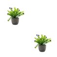 thumbnail image 2 of Decodeary Green Eco-friendly Artificial Money Tree In Pot Long-lasting Durability Realistic Appearance purple babysbreath 2Set, 2 of 6