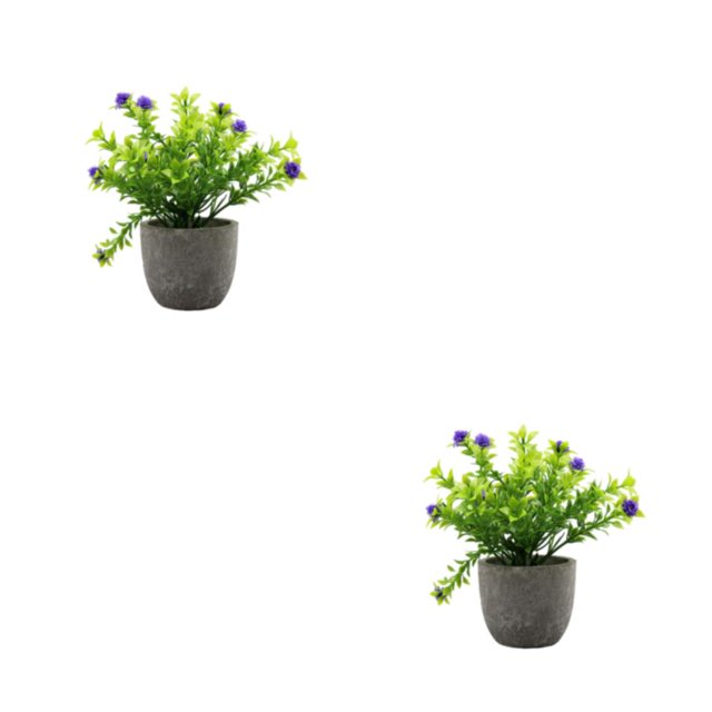 Redempat Plastic Easy To Clean Artificial Succulent Realistic Appearance Long-lasting Durability Eco-friendly purple babysbreath 2Set