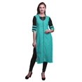 thumbnail image 1 of Bimba Kurti Droite Décontractée Imprimée Haut à Manches 3/4 Longue Kurta Robe pour Femmes, 1 of 6