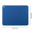 thumbnail image 2 of Tapis de Table Résistant à la Chaleur en Silicone Vague Pot Set de Cuisine Support Réutilisable Suspendu Coussin Bol Tasse Salle à Manger Bureau Pad Bleu, 2 of 9