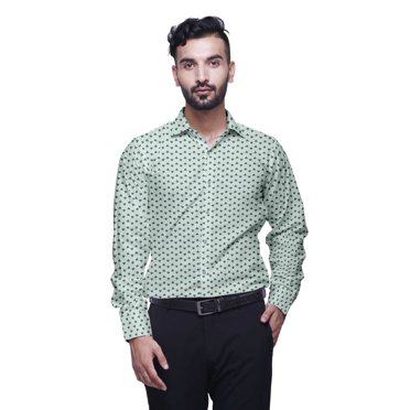 BESTMAN Chemise Formelle à Manches Longues pour Hommes, Boutonnée, en Coton, Chemises pour Hommes