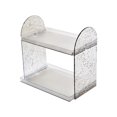 thumbnail image 1 of GROWTH TANK Desktop Storage Rack Organizer 2 Tier Desktop Organizer Shelf Clear Makeup Stand Gray, 1 of 9