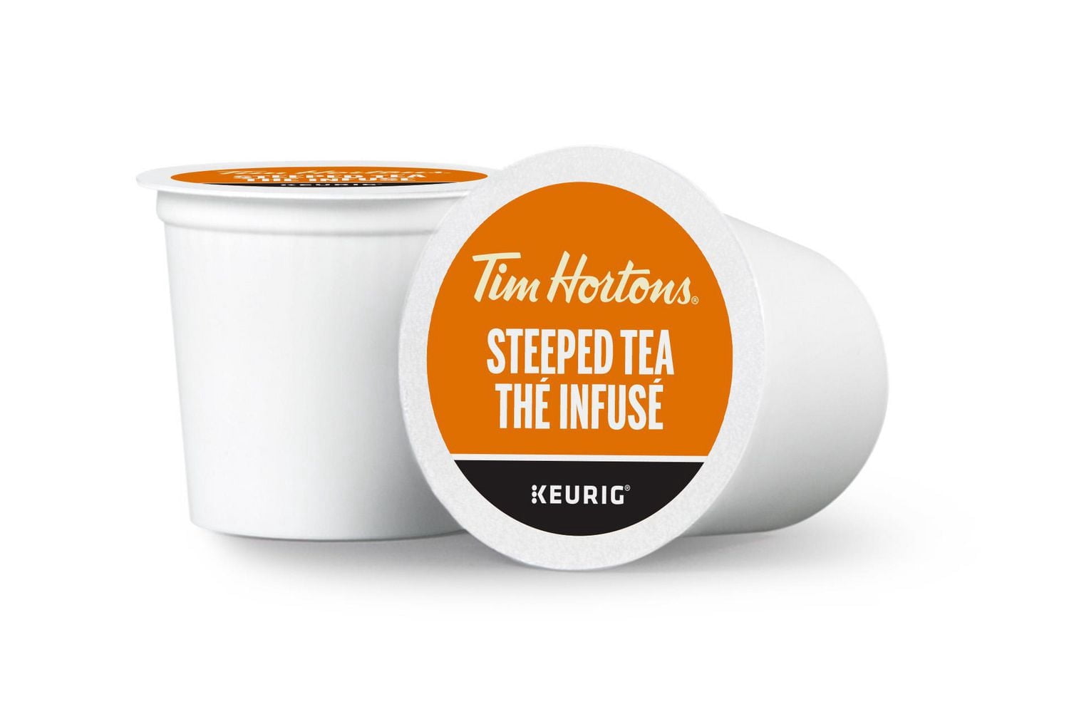Capsules K-Cup de thé infusé orange pekoe Tim Hortons, capsules K-Cup à usage unique compatibles avec Keurig, thé noir frais, 12 capsules
