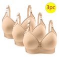 thumbnail image 1 of Bras for Women, 3PC Womans Solid Color Daily Bra Without Steel Ring Gathering Bras, 1 of 3