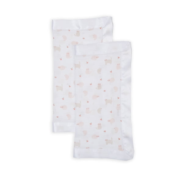 Lulujo - Couvertures de Sécurité, Lot de 2, Mousseline de Coton - Chat