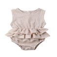thumbnail image 1 of Robe Barboteuse Sans Manches à Volants pour Bébé Fille, 1 of 6