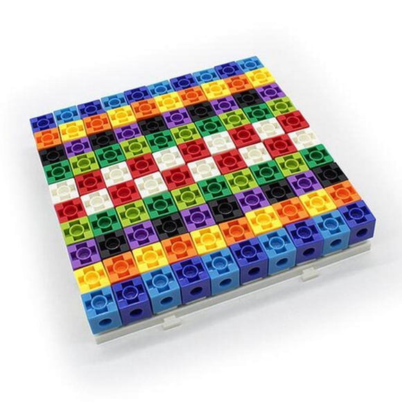 serony 100pcs 10 Colors Multilink Linking Counting Cubes Snap Blocks Education Math