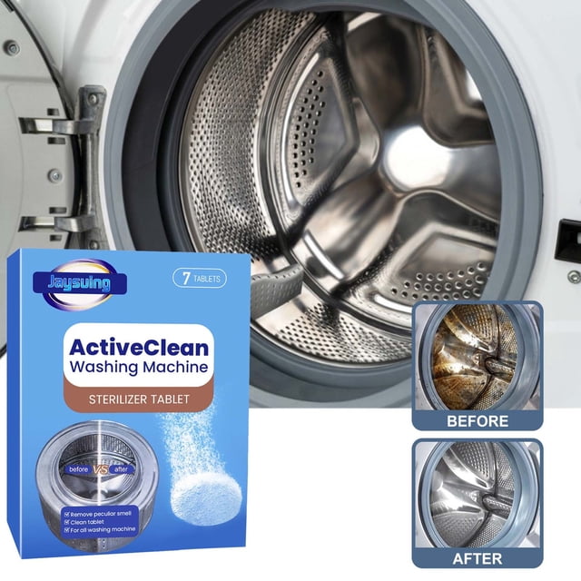 Washing Machine Cleaner Tablet, Washer Cleaner for Front Load Top Load Machines, Easy Use Laundry Appliance Cleaner Eliminates Odors Sludge