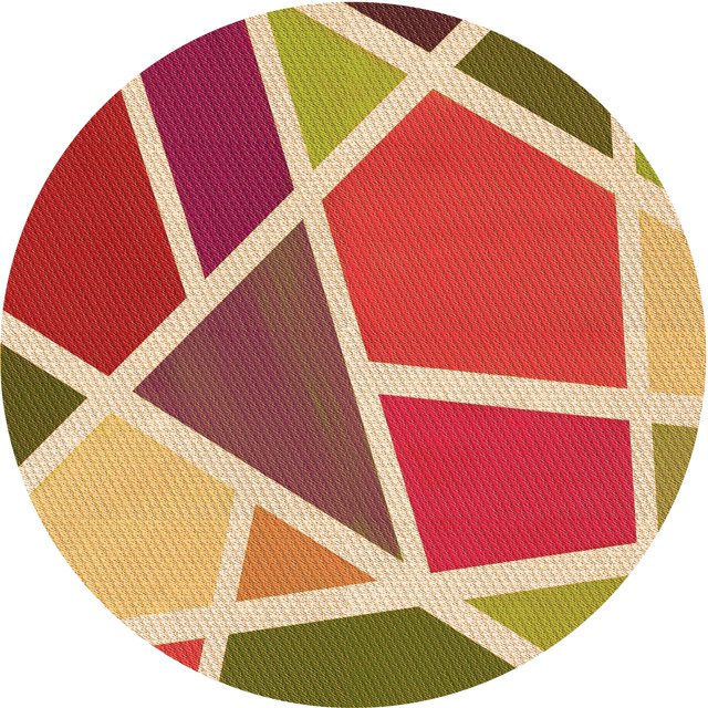 Ahgly Company Tapis d'Intérieur Ronds Transitionnels Rouges Lavables à la Machine, 5 Pieds Rond