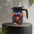 thumbnail image 4 of Glass&Bottle Floral Tea Pot with Built-In Infuser 27 Oz Stainless Steel Tea Pot for Hot or Cold Brews Insulated Design Elegant Floral Pattern Teapot for Tea Lovers, 4 of 6