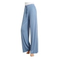 thumbnail image 1 of Diufon Straight Pants for Women Elastic High Waist Drawstring Pants Cotton Solid Color Lounge Wide Leg Pants, 1 of 5