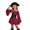 Wine, variant on Girls Dress Off Shoulder Fairy Halloween Flowy Bell Sleeve Ruffle Tie Straps Party Dress 3-12 Years