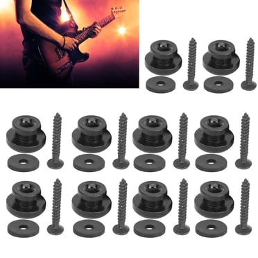 Guitar End Button, Small In Size Easy To Install And Use Easy To Carry Guitar Strap Lock, for Bass Ukulele Guitar DIY Gold,Silver,Black
