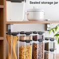 thumbnail image 5 of Cereal Storage Container Airtight Food Fresh Box Square Fresh Box Clear Sealed Jar Food Sacks Dispenser, 1300ml, 5 of 5