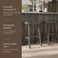 thumbnail image 2 of Maven Lane Vincent Wooden Rustic Aesthetic Kitchen Bar Stool, Antiqued Grey, 2 of 6
