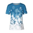 thumbnail image 4 of Dealovy T-Shirts pour Femmes Décontractés à Manches Courtes Tuniques Imprimées Col Ras du Cou Été Amples Confortables Blouses, 4 of 4