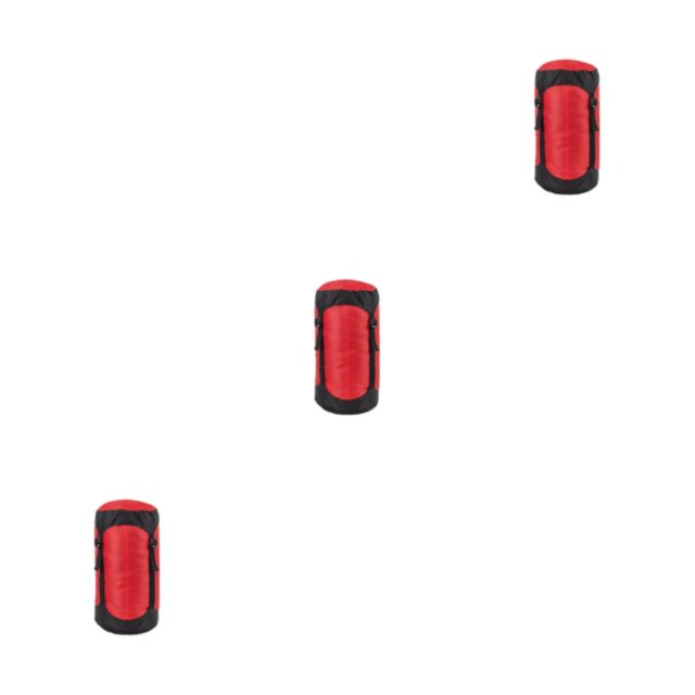 QualitChoice Sac de Compression à Cordon 1/2/3/5 Sac de Rangement pour Accessoires de Camping Randonnée Escalade Rouge/m 3 Pcs