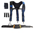 thumbnail image 1 of Ceinture à Outils Bretelles Pochette Sac Ensemble de Poche à Ongles Support Lombaire Réglable Sac Multifonction pour Outils de Charpentier Électricien, Réglable, 1 of 5