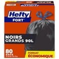 thumbnail image 2 of Hefty™ Garbage Bags, Value Pack Large 90 Litres Black, Drawstring, 80 Bags, 2 of 2