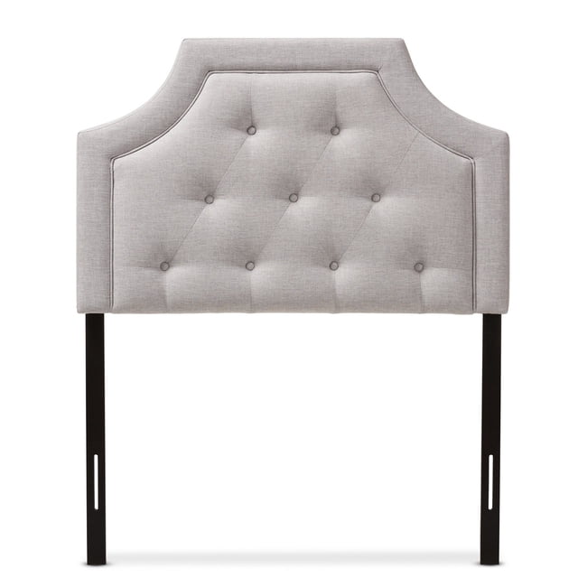 Baxton Studio Mars Moderne et Contemporain Tête de Lit en Tissu Beige Grisâtre Format Simple