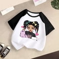 thumbnail image 1 of T-shirts pour Adolescentes T-Shirts Fille Mignonne Imprimé T-Shirts à Manches Courtes pour Filles Col Ras du Cou Vêtements d'Été pour Fille 13-14 Ans Vêtements pour Filles Tenue pour Fille, 1 of 3