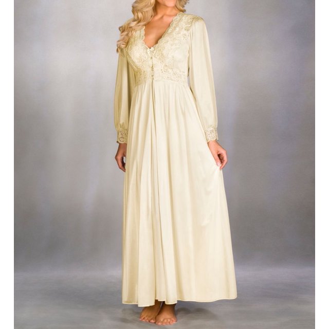 Women's Shadowline 71737 Silhouette 54 Inch Coat (Ivory L)